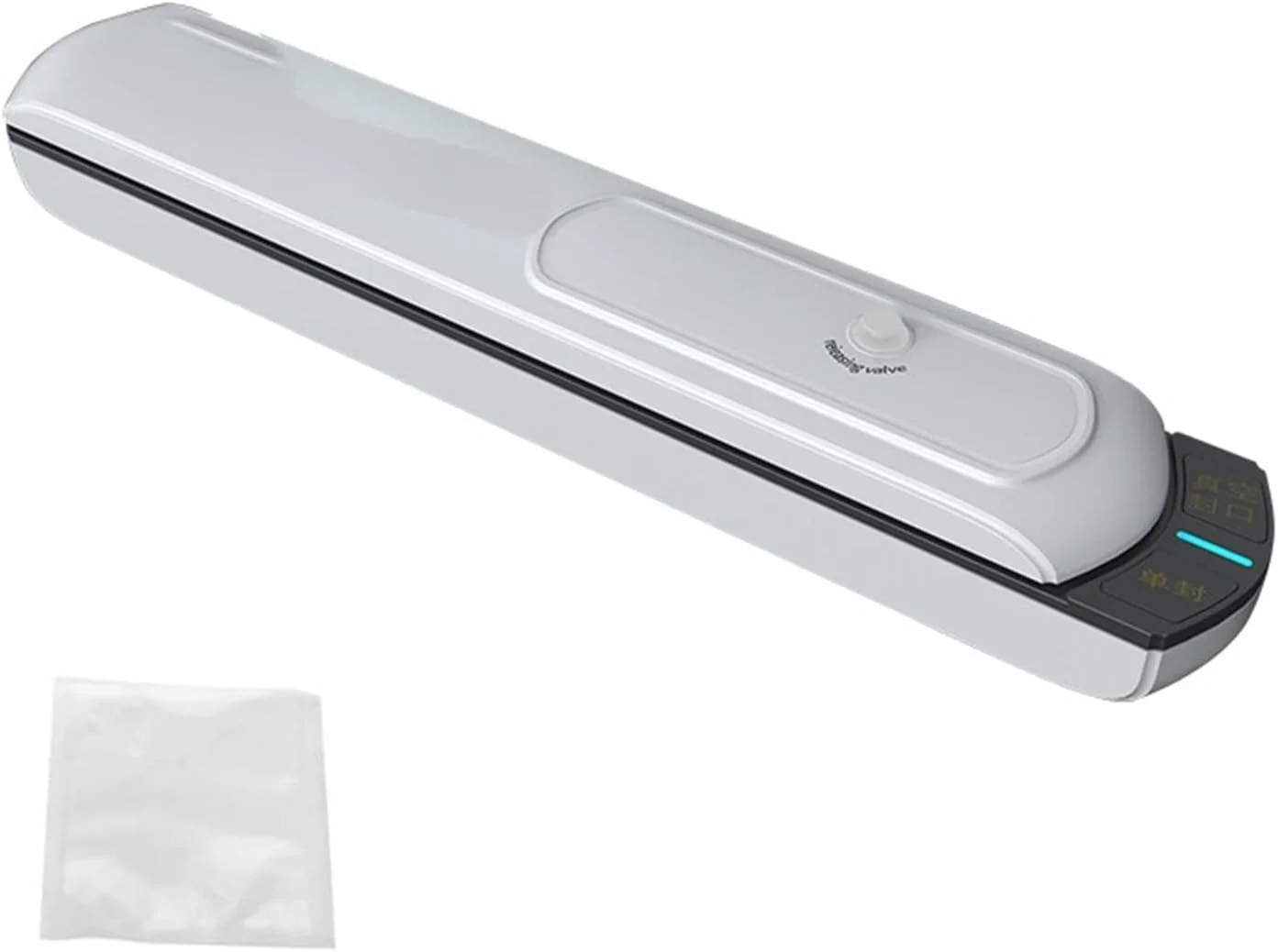 دستگاه بسته بندی مواد غذایی با مکش قوی، دستگاه بسته بندی وکیوم اتوماتیک مواد غذایی خانگی و تجاری، 10 کیسه وکیوم، کاربری آسان و نگهداری راحت (مشکی)