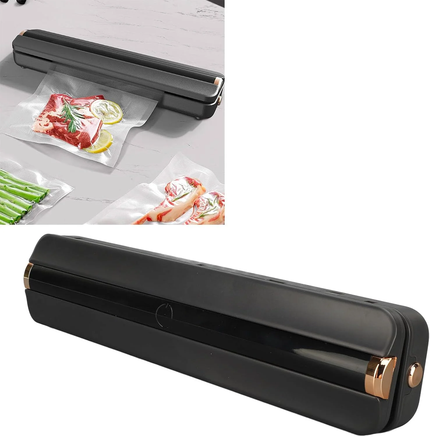 دستگاه وکیوم سیلر بی سیم Luocute، دستگاه سیل کننده خودکار مواد غذایی، دستگاه چند منظوره با سیستم پلمپ هوا داخلی، طراحی جمع و جور، دستگاه وکیوم سیلر برای نگهداری مواد غذایی