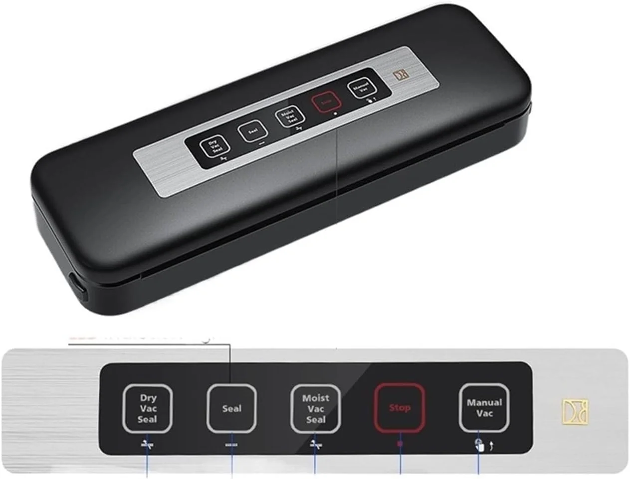 دستگاه بسته بندی وکیوم مواد غذایی، مناسب برای نگهداری مواد غذایی در آشپزخانه، دستگاه بسته بندی وکیوم با کیسه های بسته بندی، کاربری آسان و نگهداری راحت (دستگاه وکیوم مدل a)