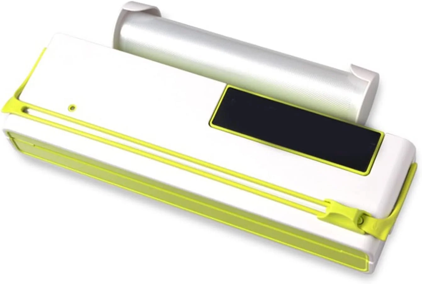 دستگاه وکیوم بسته بندی مواد غذایی، دستگاه کوچک و اتوماتیک با تیغه برش و محفظه کیسه، کاربری آسان و نگهداری راحت