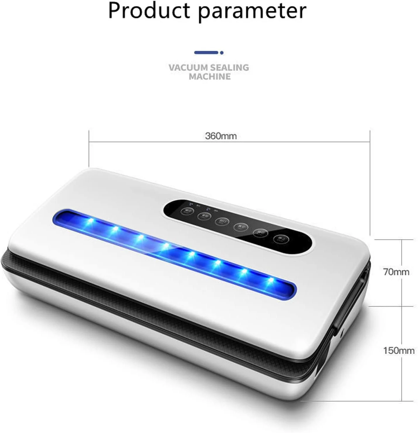 دستگاه وکیوم سیلر 6 در 1 مینی برای نگهداری تازه مواد غذایی خشک/مرطوب با قدرت 60 کیلو پاسکال، دستگاه سیلینگ قابل حمل برای اسنک و غذا با 3 آداپتور استخراج هوا، دارای کاتر داخلی و نمایشگر LED