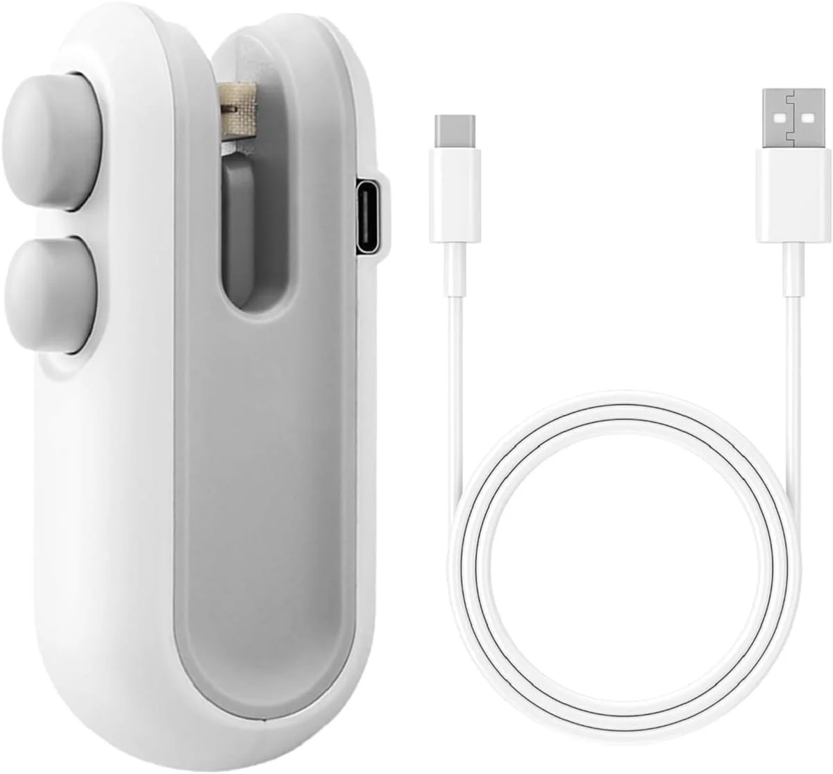 دستگاه کوچک پرس کیسه MOMENT، دستگاه پرس حرارتی کیسه با برشگر برای چیپس و اسنک، دستگاه پرس پلاستیکی قابل حمل قابل شارژ Type C، دستگاه آب بندی اتوماتیک وکیوم حرارتی رنگ تصادفی