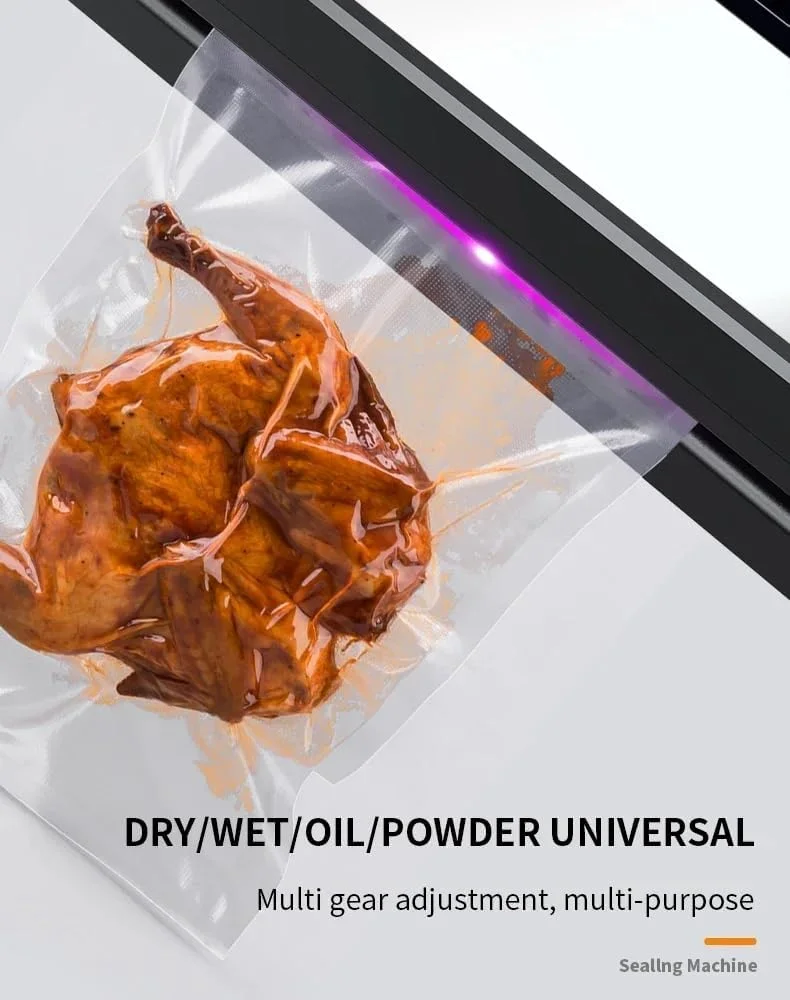 دستگاه وکیوم سیلر NAKZEN، قدرت مکش 80KPa، دستگاه بسته بندی وکیوم مواد غذایی با لوازم جانبی و 25 کیسه، وکیوم سیلر اتوماتیک برای نگهداری مواد غذایی، حالت مرطوب و خشک