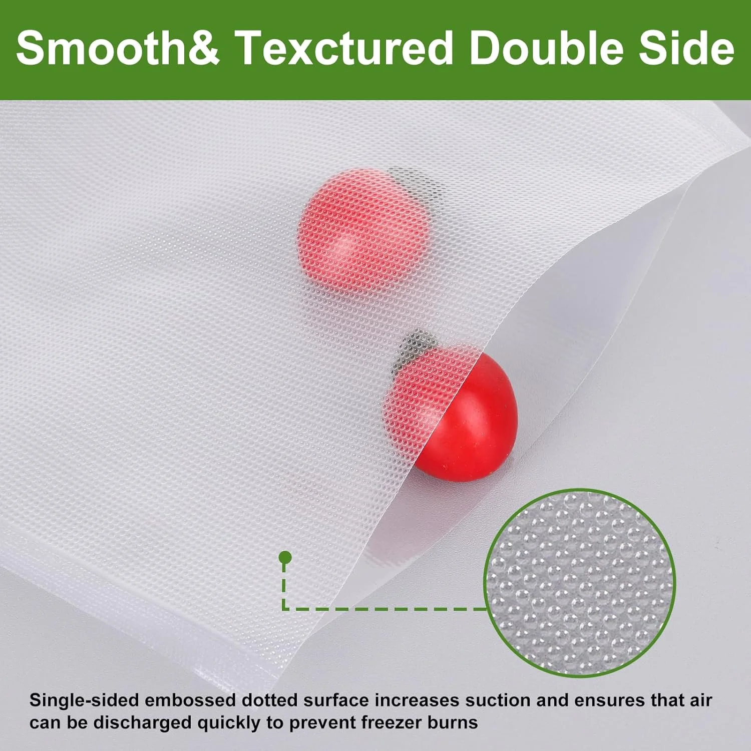 کیسه های وکیوم سیلر Moretoes، 6 رول 20'*8 اینچی برای نگهداری مواد غذایی، رول های کیسه با درجه تجاری، فاقد BPA، کیسه با اندازه سفارشی برای پخت و پز Sous Vide یا آماده سازی غذا