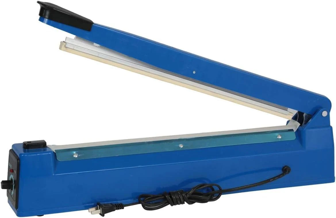 دستگاه پرس حرارتی پلاستیک 400 میلی‌متری سنگین | دستگاه پرس دستی برای کیسه‌های پلاستیکی، بسته‌بندی مواد غذایی | دستگاه پرس فیلم لمینت الکتریکی | شامل کیت جایگزین | آبی (PFS-400)