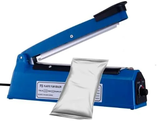 دستگاه پرس حرارتی دستی PFS-250 - دستگاه بسته بندی کیسه ای 20 سانتی متری برای کیسه های پلی اتیلن/پلی پروپیلن، نگهداری مواد غذایی و بسته بندی