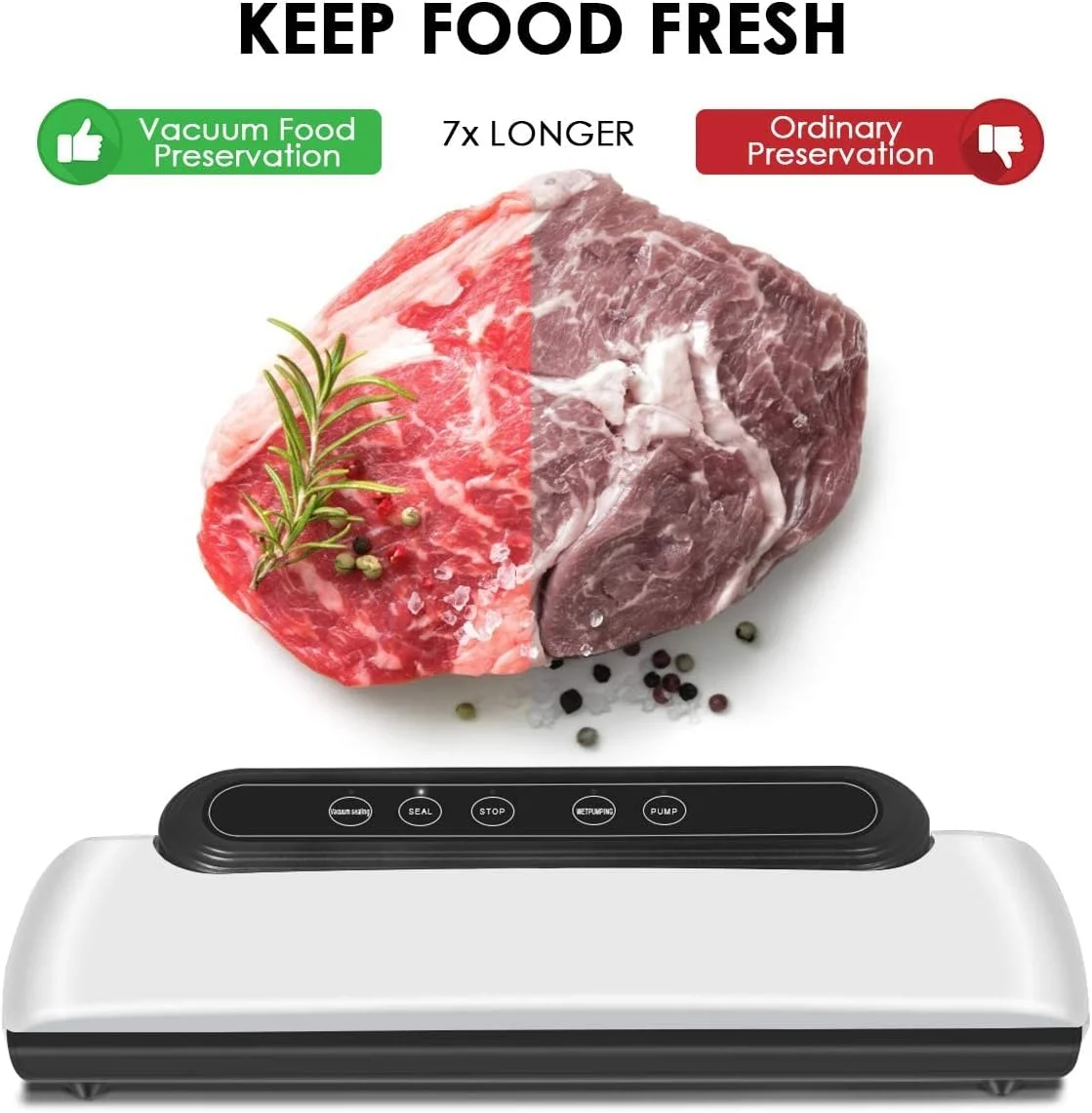 دستگاه وکیوم سیلر جدید پروتون، سیستم پلمپ هوای اتوماتیک برای نگهداری و حفظ مواد غذایی، حالت های خشک و مرطوب