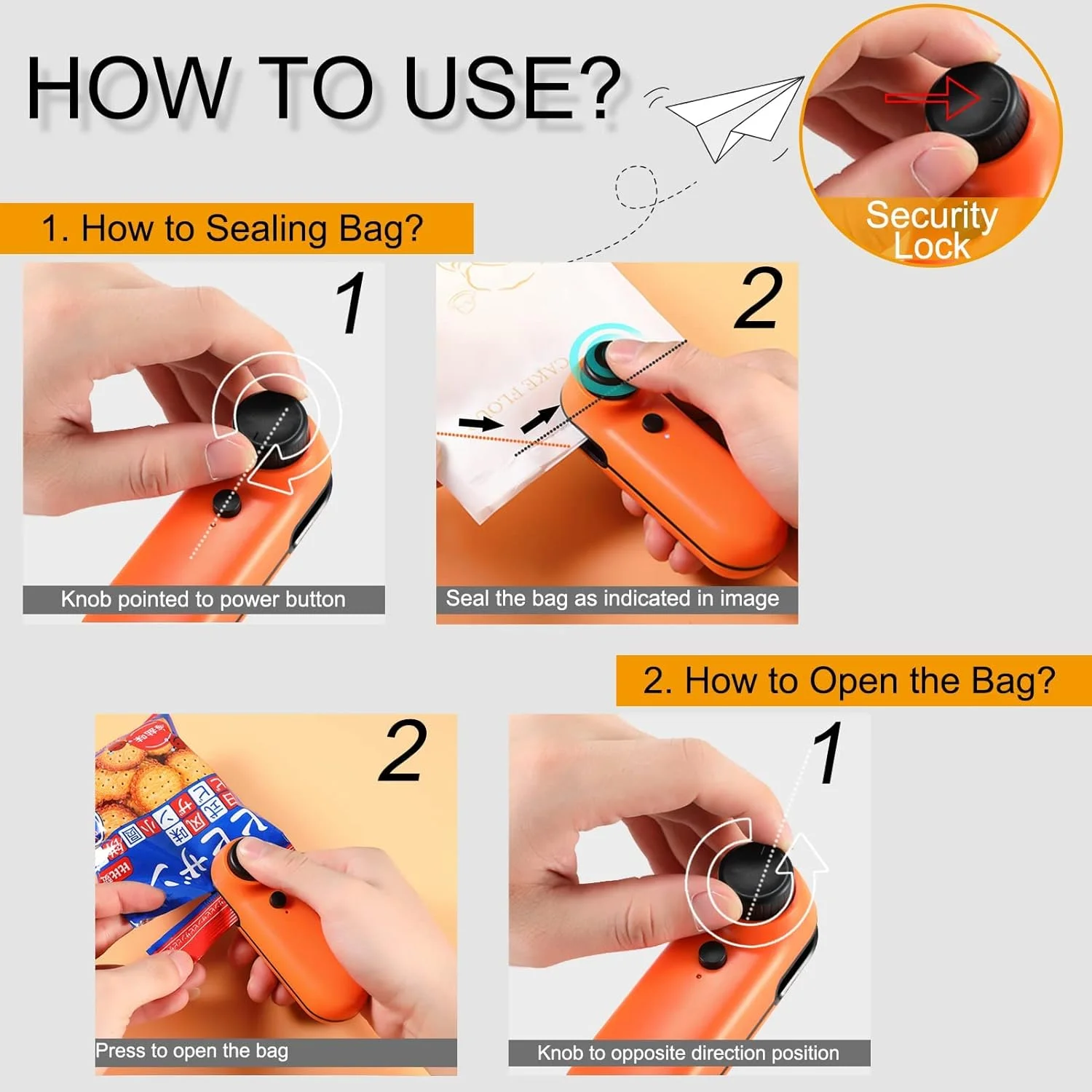 دستگاه کوچک پلمپ کیسه، 2 در 1، قابل شارژ با USB، دستگاه پلمپ حرارتی و برش کوچک، با آهنربای نرم، دستگاه قابل حمل برای کیسه های پلاستیکی، تازگی تنقلات و نگهداری مواد غذایی (سفید)