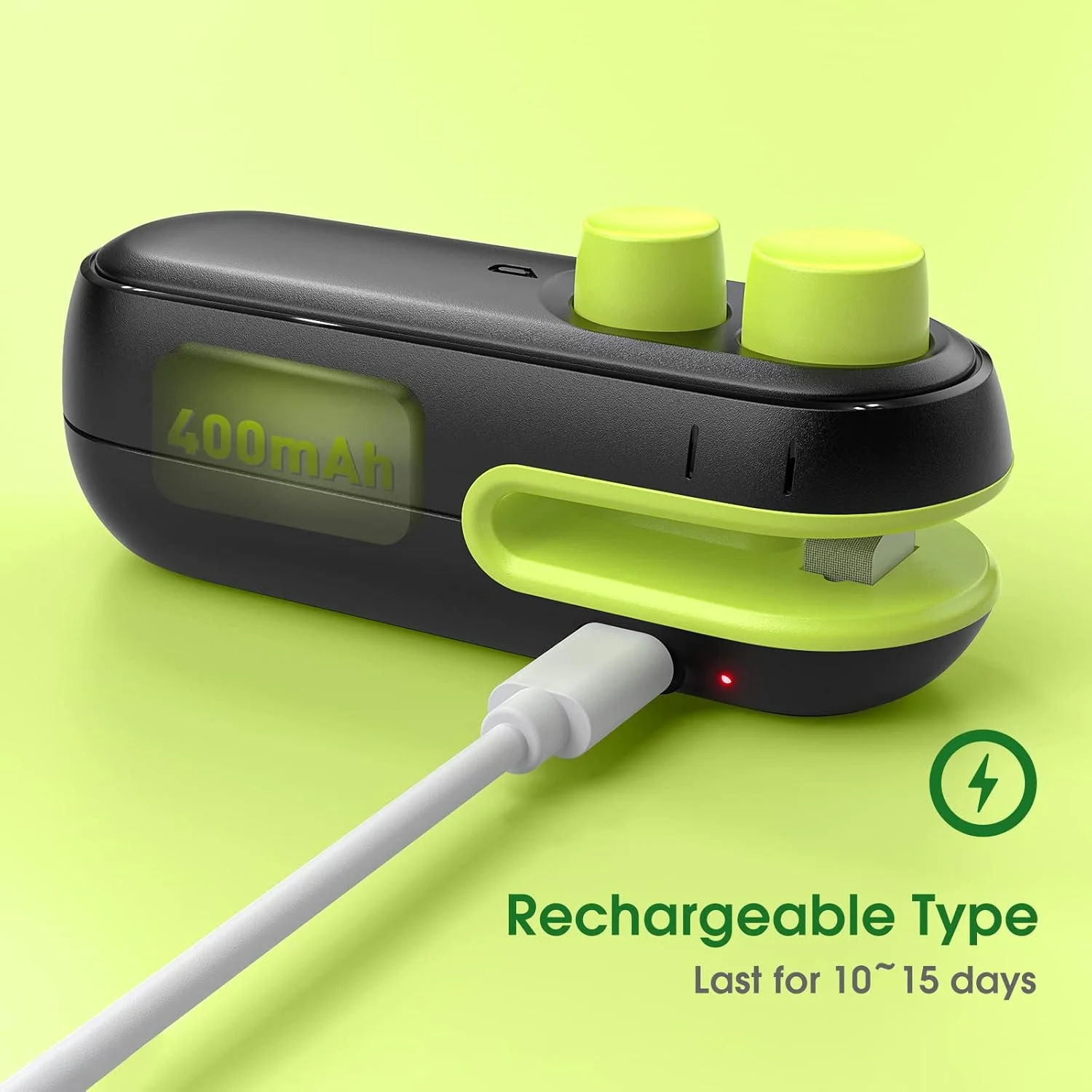 دستگاه مینی پلمپ کننده کیسه NOVFIT، بسته 2 عددی پلمپ کننده حرارتی کیسه با کاتر برای چیپس و اسنک، دستگاه پلمپ کننده پلاستیکی قابل حمل با USB، دستگاه آب بندی اتوماتیک حرارتی