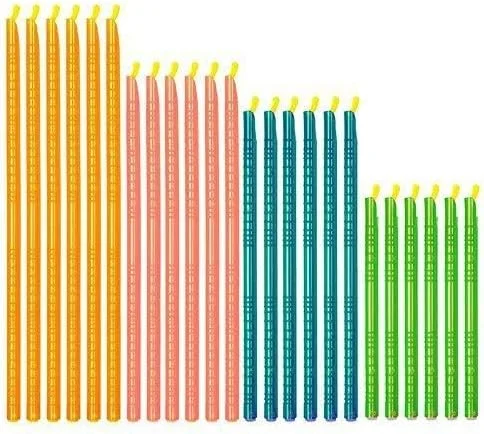 گیره های بستن کیسه غذا، میله های بستن کیسه قابل استفاده مجدد CRIVERS با اندازه های مختلف، کیسه ها را ضد هوا و ضد آب و غذا را تازه نگه می دارد، لوازم جانبی نگهداری آشپزخانه (رنگ های متنوع) (24 عدد میله)