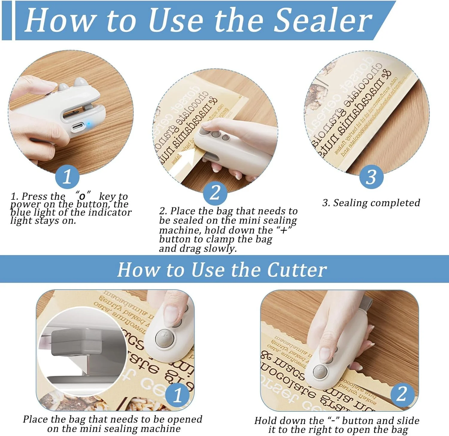 مینی دستگاه پرس کیسه، دستگاه پرس کیسه چیپس 2 در 1 به همراه کاتر، دستگاه پرس حرارتی سریع قابل شارژ، دستگاه پرس مجدد قابل حمل برای تازه نگه داشتن مواد غذایی، دستگاه پرس حرارتی برای کیسه های پلاستیکی، نگهداری مواد غذایی، تنقلات و حفظ تازگی مینی دستگاه پرس کیسه، دستگاه پرس کیسه چیپس 2 در 1 به همراه کاتر، دستگاه پرس حرارتی سریع قابل شارژ، دستگاه پرس مجدد قابل حمل برای تازه نگه داشتن مواد غذایی، دستگاه پرس حرارتی برای کیسه های پلاستیکی، نگهداری مواد غذایی، تنقلات و حفظ تازگی