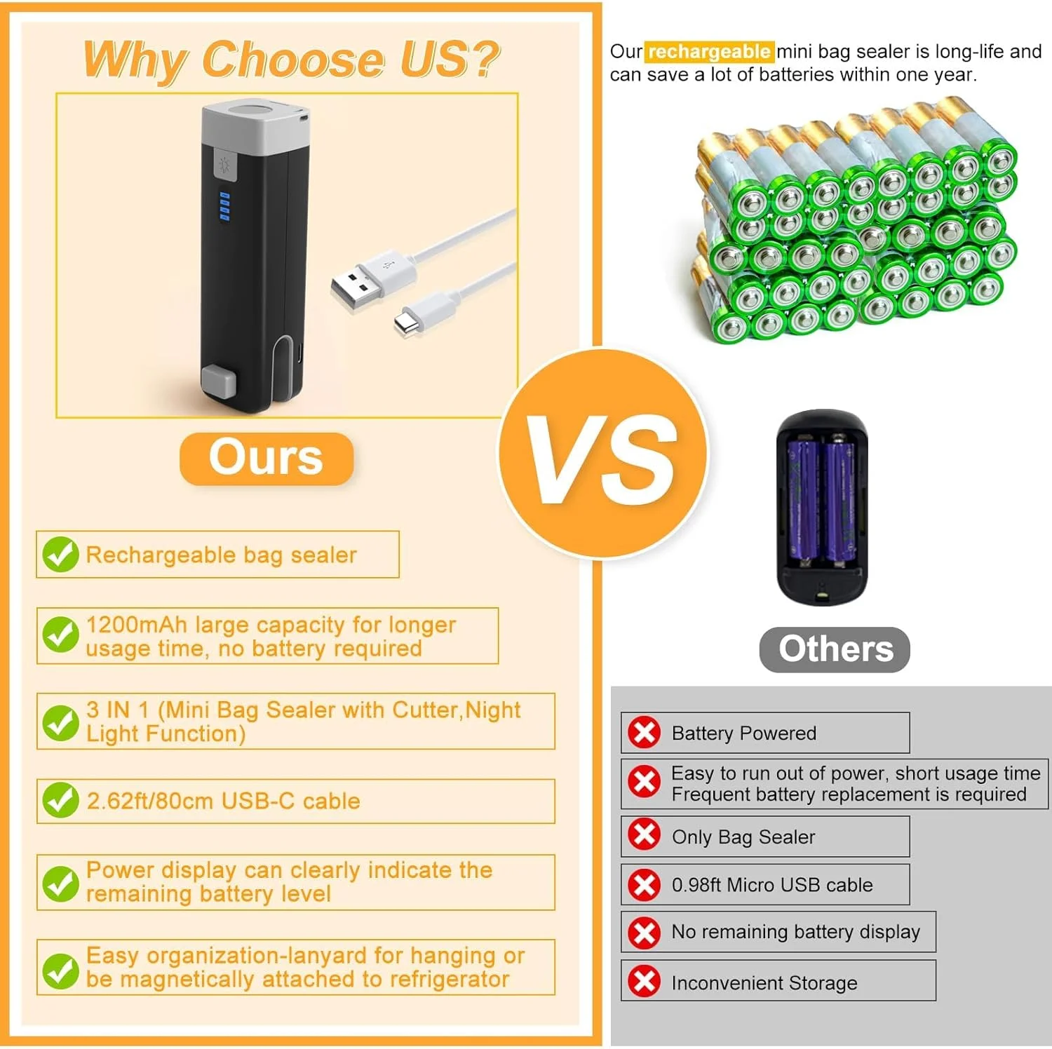 مینی دستگاه پرس حرارتی و برشگر کیسه 3 در 1، دستگاه پرس حرارتی کیسه با قابلیت شارژ USB C، دستگاه پرس مجدد کیسه قابل حمل برای کیسه های پلاستیکی، تنقلات و نگهداری مواد غذایی (مشکی مات) مینی دستگاه پرس حرارتی و برشگر کیسه 3 در 1، دستگاه پرس حرارتی کیسه با قابلیت شارژ USB C، دستگاه پرس مجدد کیسه قابل حمل برای کیسه های پلاستیکی، تنقلات و نگهداری مواد غذایی (مشکی مات)