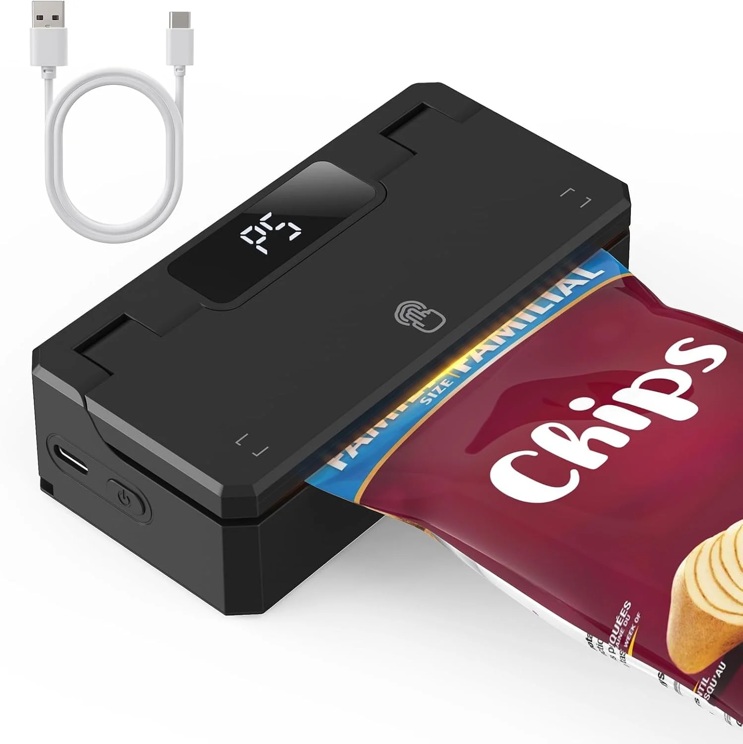 دستگاه کوچک پرس و برش کیسه، دستگاه پرس حرارتی دستی با 5 حالت زمان پرس و نوار حرارتی 3.8 اینچی - دستگاه پرس کیسه شارژی - دستگاه پرس مجدد کیسه برای کیسه های چیپس، کیسه های اسنک، کیسه های پلاستیکی - مشکی دستگاه کوچک پرس و برش کیسه، دستگاه پرس حرارتی دستی با 5 حالت زمان پرس و نوار حرارتی 3.8 اینچی - دستگاه پرس کیسه شارژی - دستگاه پرس مجدد کیسه برای کیسه های چیپس، کیسه های اسنک، کیسه های پلاستیکی - مشکی