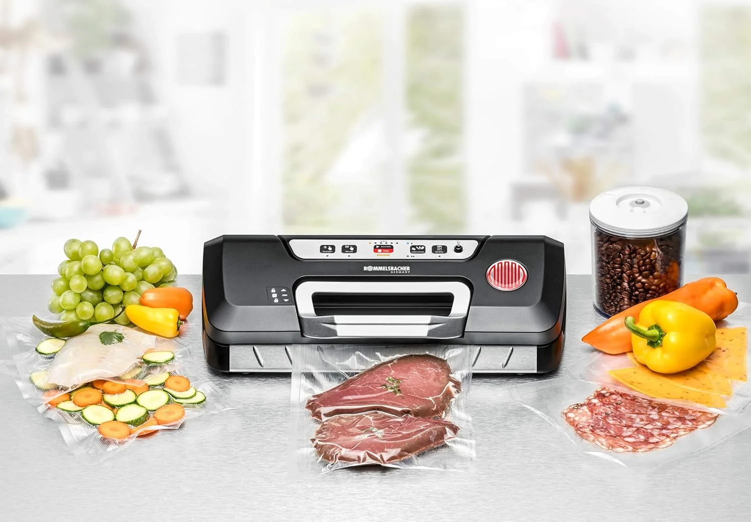 دستگاه وکیوم سیلر روملزباخر مدل VAC 285 – قدرت مکش 9 لیتر در دقیقه، عملکرد تک دست، مناسب برای استفاده طولانی مدت، وکیوم و سیل کاملا اتوماتیک، 2 زمان سیل، برای فیلم تا عرض 30 سانتی متر دستگاه وکیوم سیلر روملزباخر مدل VAC 285 – قدرت مکش 9 لیتر در دقیقه، عملکرد تک دست، مناسب برای استفاده طولانی مدت، وکیوم و سیل کاملا اتوماتیک، 2 زمان سیل، برای فیلم تا عرض 30 سانتی متر