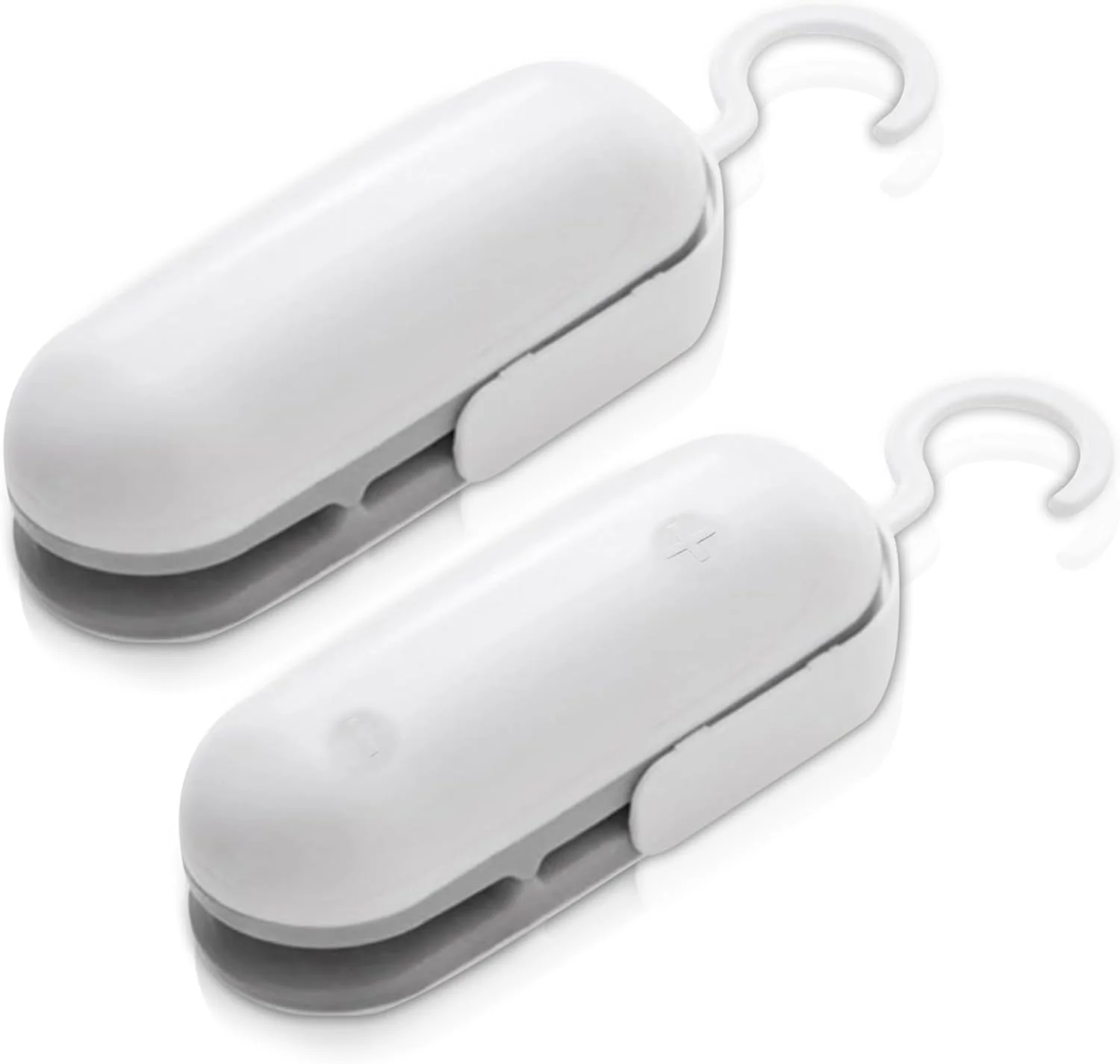 دستگاه مینی وکیوم سیلر - با تنقلات بیات خداحافظی کنید! دستگاه پرس حرارتی و سیلر کیسه های پلاستیکی قابل حمل - تازگی را حفظ کرده و غذا را ترد نگه دارید! (سفید/خاکستری)