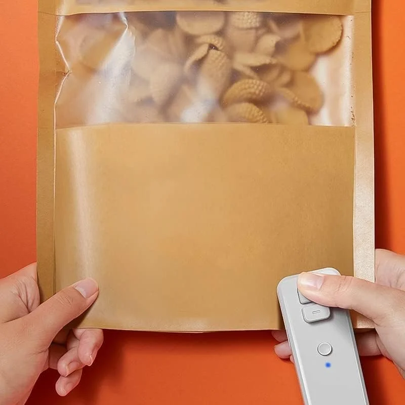 دستگاه کوچک پلمپ کیسه، دستگاه پلمپ حرارتی قابل حمل، دستگاه پلمپ 2 در 1 برای پلمپ مواد غذایی و کیسه های پلاستیکی، کیسه های تنقلات