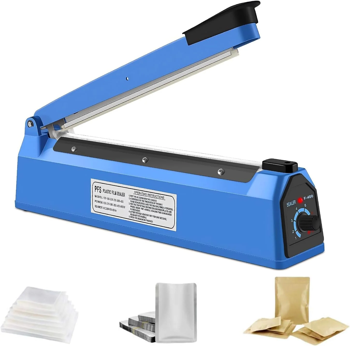 دستگاه پرس حرارتی دستی سینزاکس، دستگاه بسته بندی مواد غذایی پلی اتیلن/پلی پروپیلن (200 میلی متر)