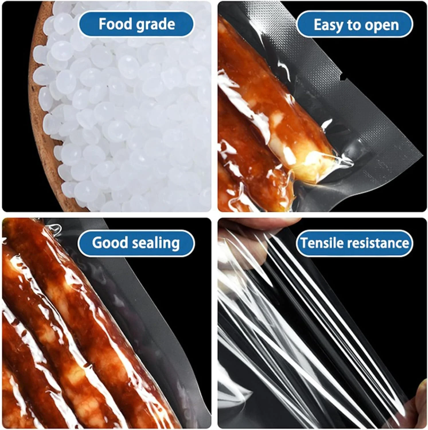 بسته 100 عددی کیسه های بسته بندی وکیوم SNH | کیسه های از پیش برش خورده 26x17 سانتی متر بدون BPA | مناسب برای فریزر، مایکروویو و پخت سو وید | کیسه های وکیوم برای نگهداری مواد غذایی بسته 100 عددی کیسه های بسته بندی وکیوم SNH | کیسه های از پیش برش خورده 26x17 سانتی متر بدون BPA | مناسب برای فریزر، مایکروویو و پخت سو وید | کیسه های وکیوم برای نگهداری مواد غذایی