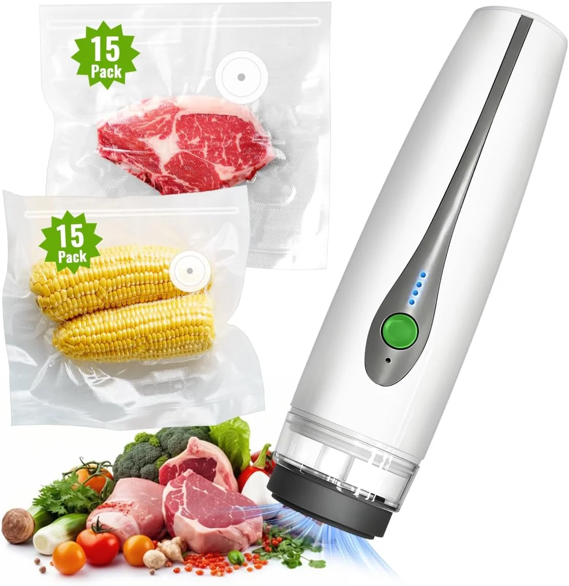 دستگاه وکیوم سیلر جدید ۲۰۲۵ برای نگهداری مواد غذایی، دستگاه وکیوم دستی قابل حمل با ۳۰ کیسه وکیوم قابل استفاده مجدد، دستگاه کوچک نگهداری مواد غذایی برای سو وید، فریزر، آماده سازی غذا دستگاه وکیوم سیلر جدید ۲۰۲۵ برای نگهداری مواد غذایی، دستگاه وکیوم دستی قابل حمل با ۳۰ کیسه وکیوم قابل استفاده مجدد، دستگاه کوچک نگهداری مواد غذایی برای سو وید، فریزر، آماده سازی غذا