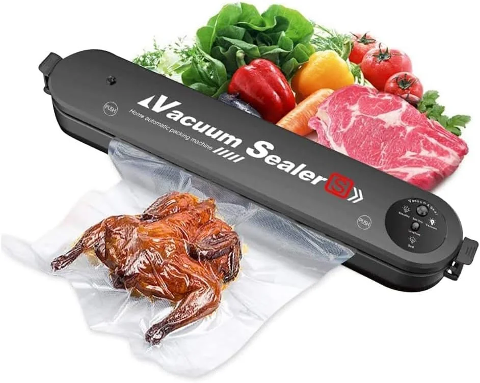 دستگاه وکیوم سیلر SmartGrist، سیستم پلمپ هوای اتوماتیک و جمع و جور برای نگهداری و حفظ مواد غذایی (همراه با 15 کیسه پلمپ شده)