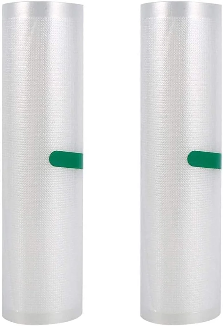 رول های دستگاه وکیوم بسته بندی مواد غذایی آشپزخانه، غشاهای پلی اتیلنی برای تازه نگه داشتن مواد غذایی - 2 عدد - 28*500 سانتی متر رول های دستگاه وکیوم بسته بندی مواد غذایی آشپزخانه، غشاهای پلی اتیلنی برای تازه نگه داشتن مواد غذایی - 2 عدد - 28*500 سانتی متر