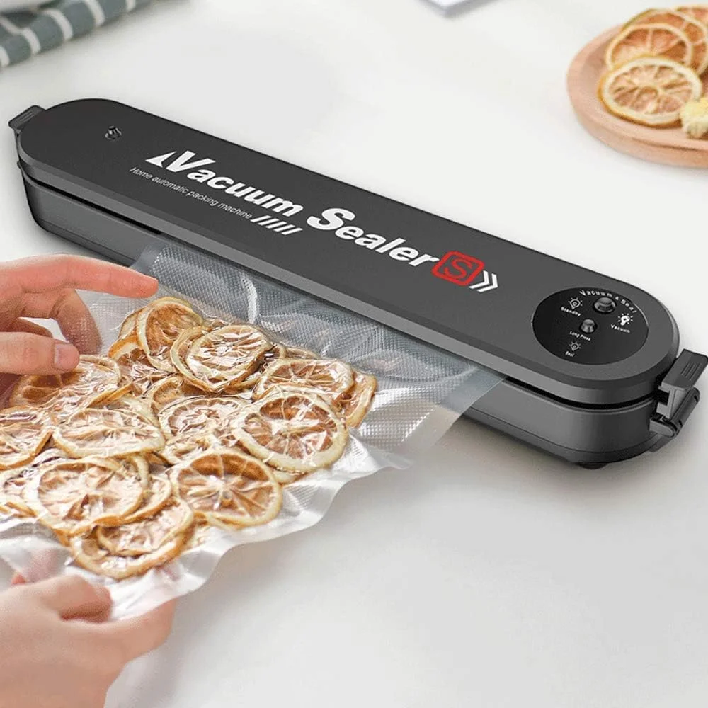 دستگاه وکیوم سیلر SmartGrist، سیستم پلمپ هوای اتوماتیک و جمع و جور برای نگهداری و حفظ مواد غذایی (همراه با 15 کیسه پلمپ شده)