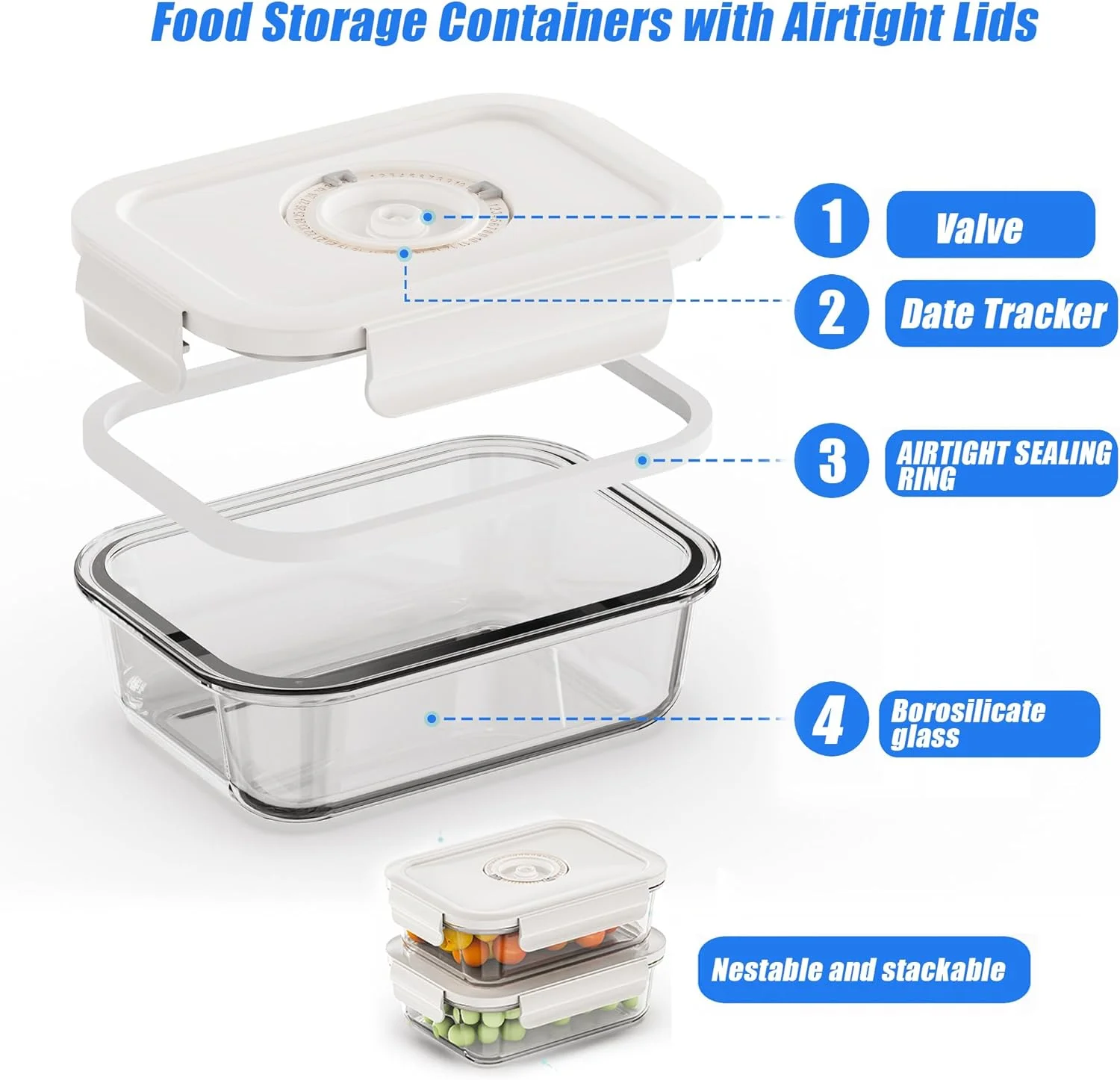 ست 17 تکه ظروف شیشه ای نگهداری مواد غذایی با قابلیت ایجاد خلاء، حفظ تازگی تا 5 برابر بیشتر، ظروف ممتاز و کاملا نفوذناپذیر هوا، شامل 3 ظرف، 10 کیسه قابل استفاده مجدد و 4 گیره ست 17 تکه ظروف شیشه ای نگهداری مواد غذایی با قابلیت ایجاد خلاء، حفظ تازگی تا 5 برابر بیشتر، ظروف ممتاز و کاملا نفوذناپذیر هوا، شامل 3 ظرف، 10 کیسه قابل استفاده مجدد و 4 گیره