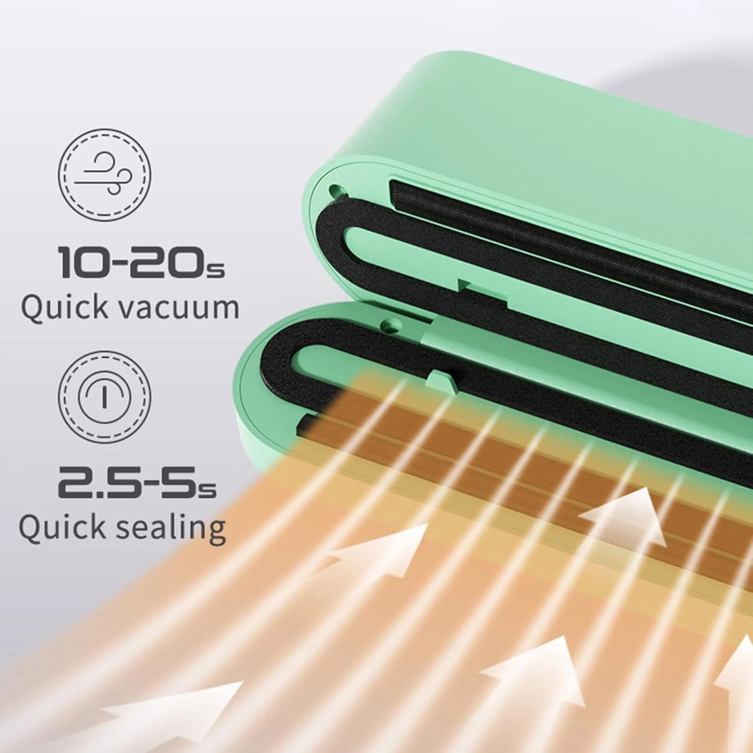 دستگاه وکیوم سیلر کوچک، بی سیم، قابل شارژ، قابل حمل، با نمایشگر دیجیتال برای نگهداری مواد غذایی خشک و مرطوب، دستگاه نگهداری مواد غذایی جمع و جور، سبز دستگاه وکیوم سیلر کوچک، بی سیم، قابل شارژ، قابل حمل، با نمایشگر دیجیتال برای نگهداری مواد غذایی خشک و مرطوب، دستگاه نگهداری مواد غذایی جمع و جور، سبز