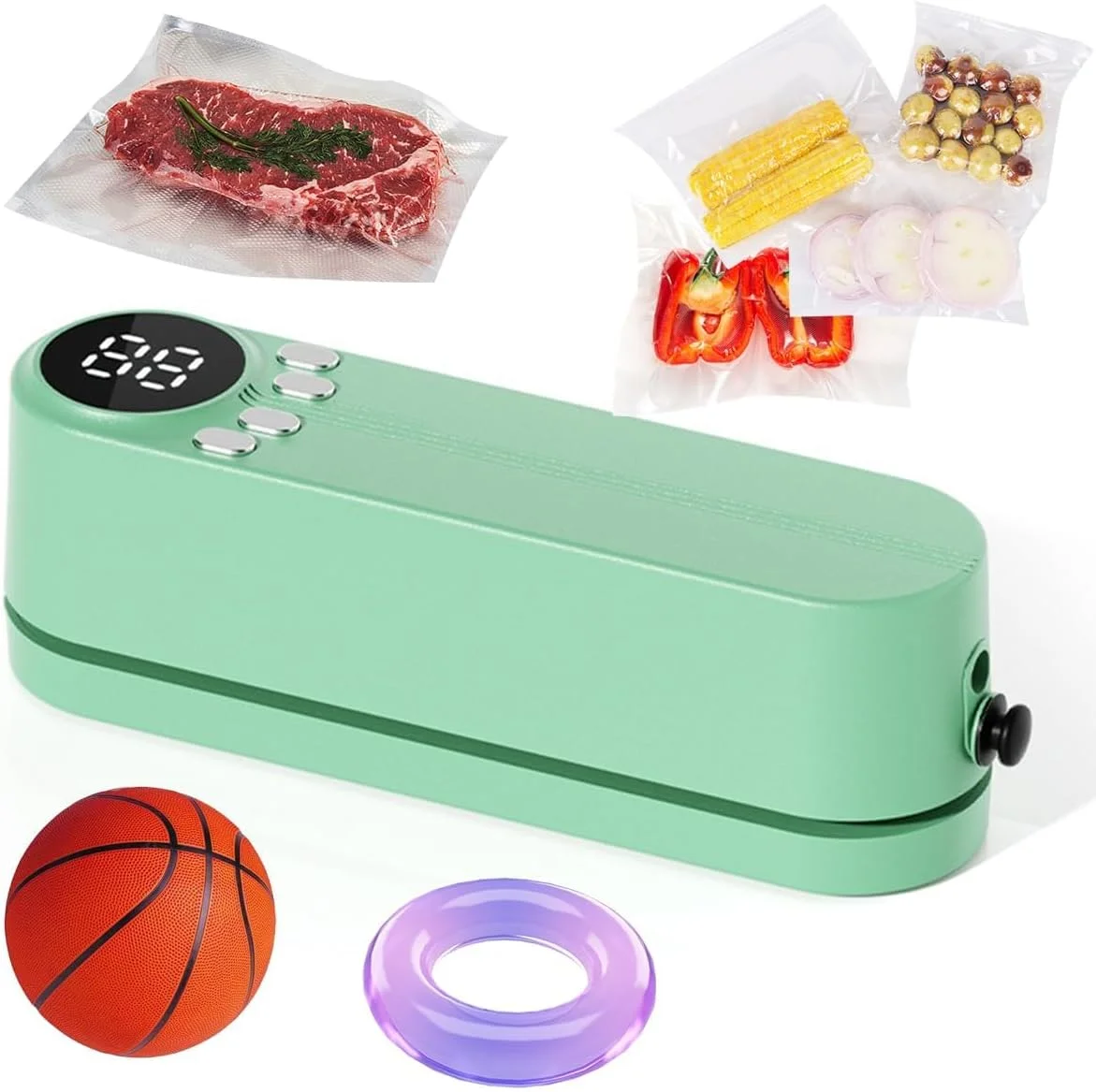 دستگاه وکیوم سیلر TERRIFI با قدرت 60kPa، دستگاه سیلر غذا 4 در 1 با قابلیت استخراج هوای خارجی، 3 سطح دما، سیل خودکار برای حالت های خشک و مرطوب، مناسب برای غذا، توپ بسکتبال و حلقه شنا دستگاه وکیوم سیلر TERRIFI با قدرت 60kPa، دستگاه سیلر غذا 4 در 1 با قابلیت استخراج هوای خارجی، 3 سطح دما، سیل خودکار برای حالت های خشک و مرطوب، مناسب برای غذا، توپ بسکتبال و حلقه شنا