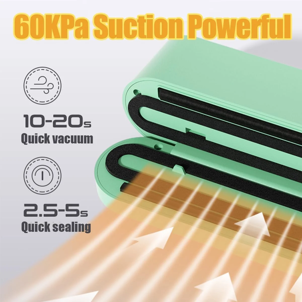 دستگاه وکیوم سیلر TERRIFI با قدرت 60kPa، دستگاه سیلر غذا 4 در 1 با قابلیت استخراج هوای خارجی، 3 سطح دما، سیل خودکار برای حالت های خشک و مرطوب، مناسب برای غذا، توپ بسکتبال و حلقه شنا دستگاه وکیوم سیلر TERRIFI با قدرت 60kPa، دستگاه سیلر غذا 4 در 1 با قابلیت استخراج هوای خارجی، 3 سطح دما، سیل خودکار برای حالت های خشک و مرطوب، مناسب برای غذا، توپ بسکتبال و حلقه شنا