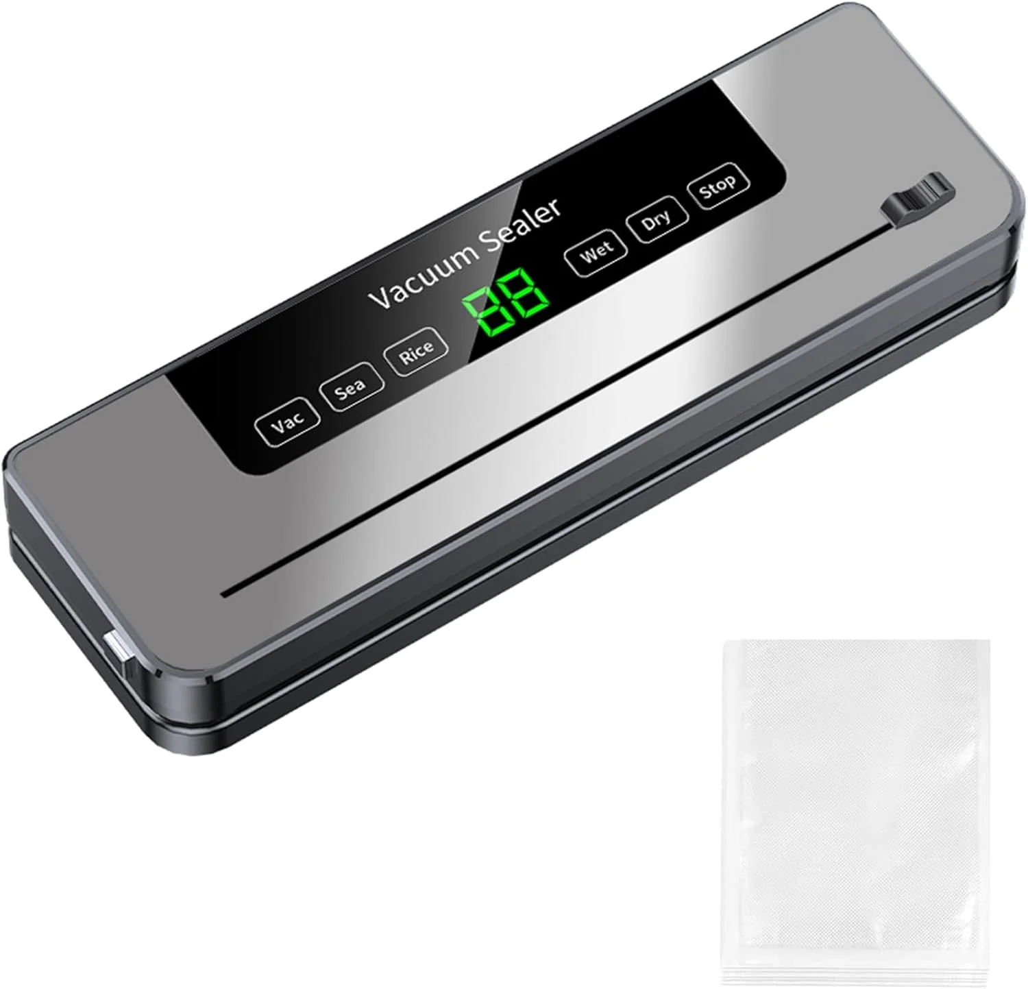 دستگاه وکیوم سیلر سریع و جمع و جور برای نگهداری مواد غذایی، حالت های آب بندی خشک و مرطوب، دارای برش داخلی، تمیز کردن و نگهداری آسان