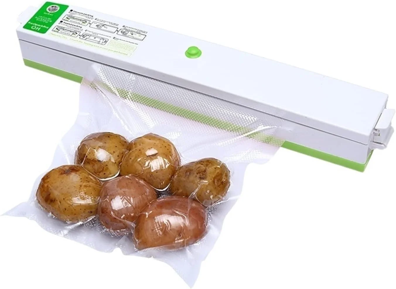 دستگاه وکیوم بسته بندی مواد غذایی، دستگاه دیگازور، موتور وکیوم برای محصولات، دستگاه پلاستیک پرس، نگهدارنده تازگی مواد غذایی، پمپ وکیوم، کاربری آسان و نگهداری راحت (نارنجی - 2 عدد - 20 سانتی متر)