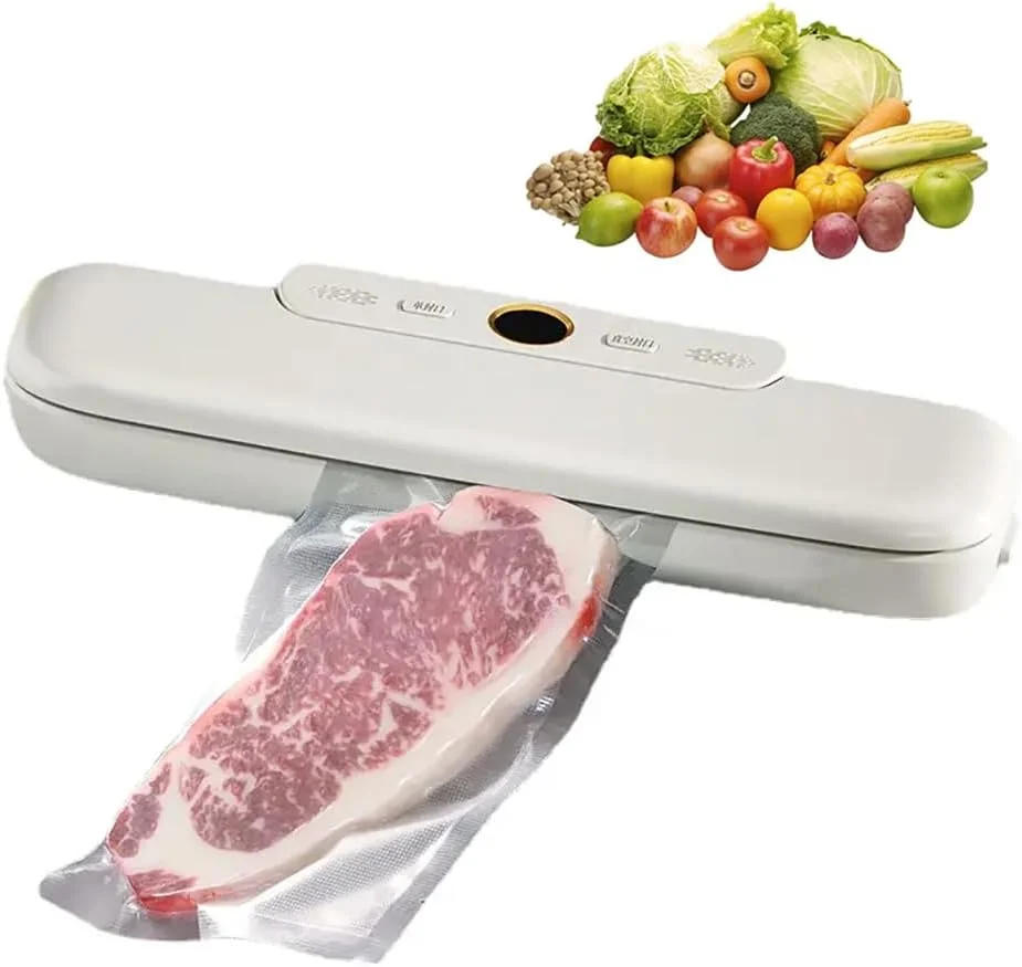 دستگاه وکیوم سیلر TsoLay، دستگاه بسته بندی مواد غذایی، دستگاه وکیوم اتوماتیک مواد غذایی با 10 عدد کیسه وکیوم، درز 30 سانتی متری، برای نگهداری گوشت، ماهی، میوه ها و سبزیجات