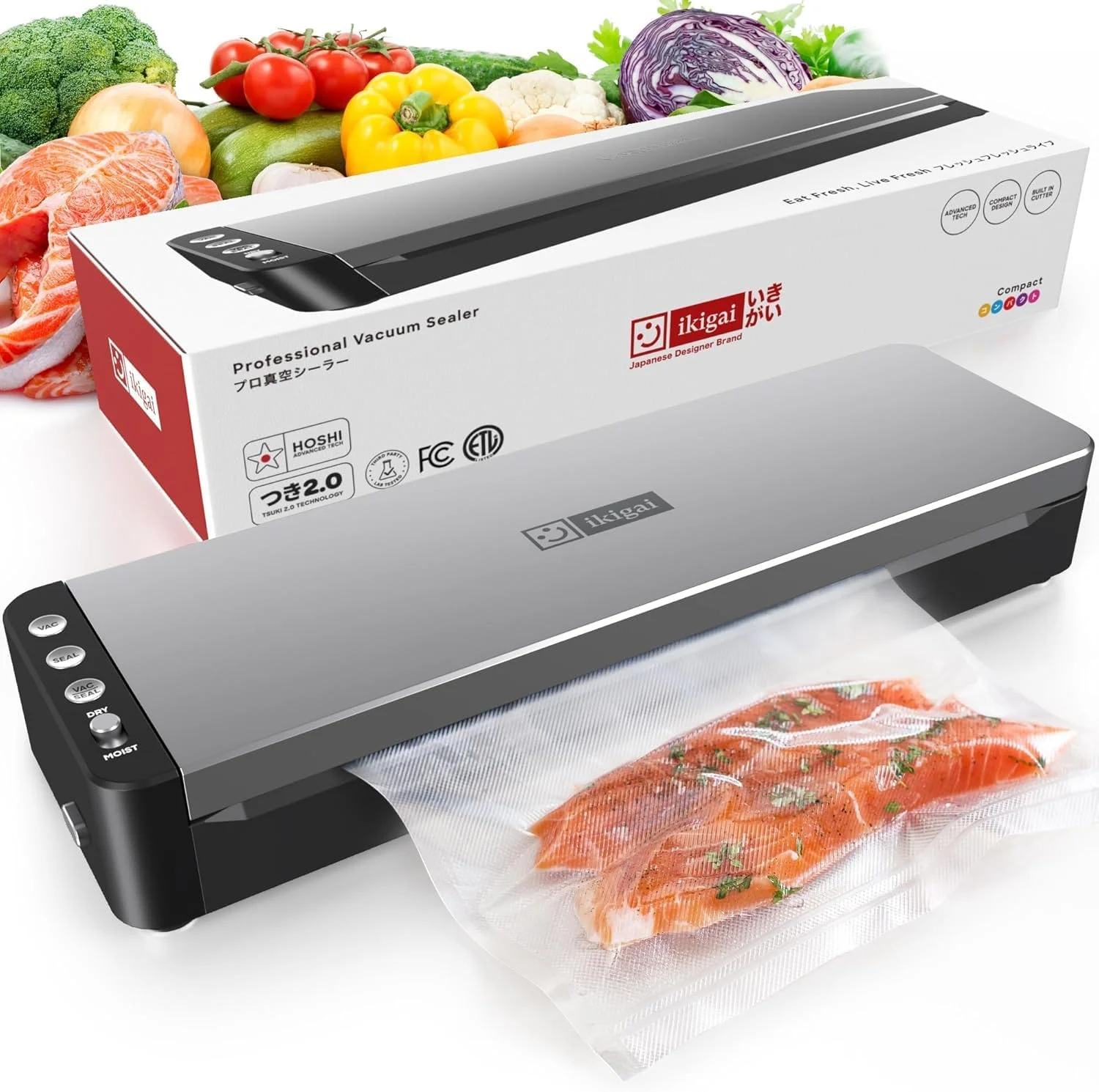 دستگاه وکیوم سیلر Ikigai V10 Pro، مکش قدرتمند 85kPa، حالت های خشک/مرطوب، تمیز کردن آسان، طراحی شده برای بهبود سبک زندگی شما (خاکستری ستاره ای) دستگاه وکیوم سیلر Ikigai V10 Pro، مکش قدرتمند 85kPa، حالت های خشک/مرطوب، تمیز کردن آسان، طراحی شده برای بهبود سبک زندگی شما (خاکستری ستاره ای)