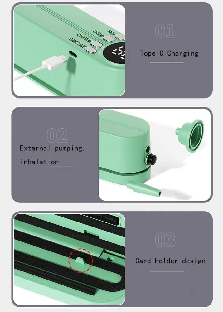 دستگاه وکیوم سیلر کوچک، سیلر مواد غذایی کاملا اتوماتیک برای نگهداری مواد غذایی، قابلیت سیل خشک و مرطوب به همراه 5 کیسه سیل، قابلیت اتصال به پمپ وکیوم و پمپ هوا (سفید) دستگاه وکیوم سیلر کوچک، سیلر مواد غذایی کاملا اتوماتیک برای نگهداری مواد غذایی، قابلیت سیل خشک و مرطوب به همراه 5 کیسه سیل، قابلیت اتصال به پمپ وکیوم و پمپ هوا (سفید)