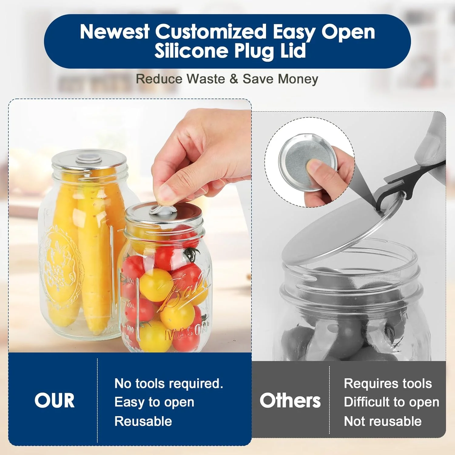 دستگاه وکیوم برقی شیشه های مربا، دستگاه وکیوم دستی ارتقا یافته 2 در 1 برای نگهداری مواد غذایی، دستگاه وکیوم قابل حمل سریع و جمع و جور برای وکیوم کردن و باد کردن با 5 کیسه وکیوم و 10 شیشه مربا