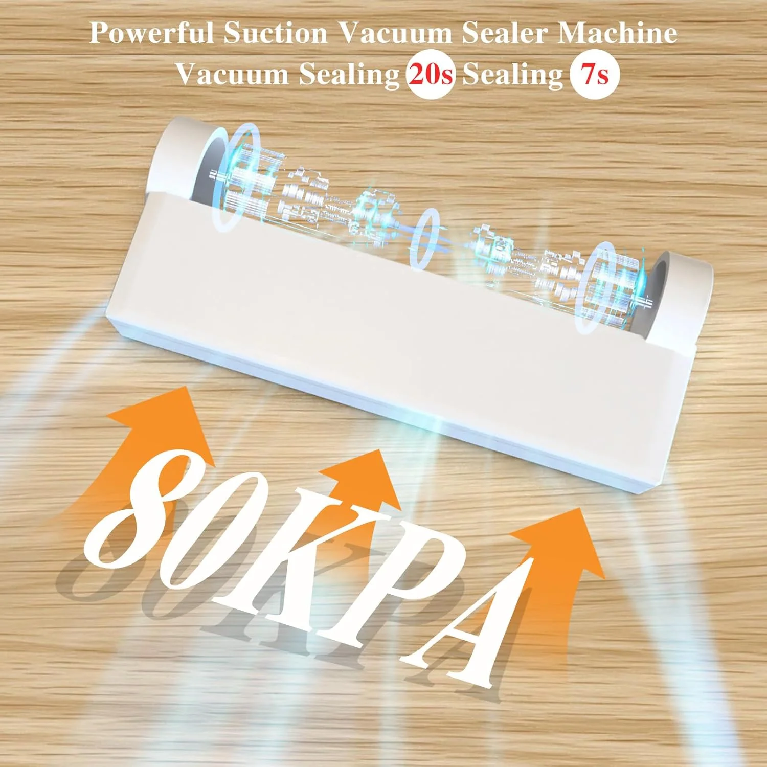 دستگاه وکیوم سیلر - استفاده دوگانه کاملا اتوماتیک برای غذاهای خشک و مرطوب شامل 40 کیسه وکیوم شده، عملکرد تک لمسی و قدرت مکش فوق العاده قوی دستگاه وکیوم سیلر - استفاده دوگانه کاملا اتوماتیک برای غذاهای خشک و مرطوب شامل 40 کیسه وکیوم شده، عملکرد تک لمسی و قدرت مکش فوق العاده قوی