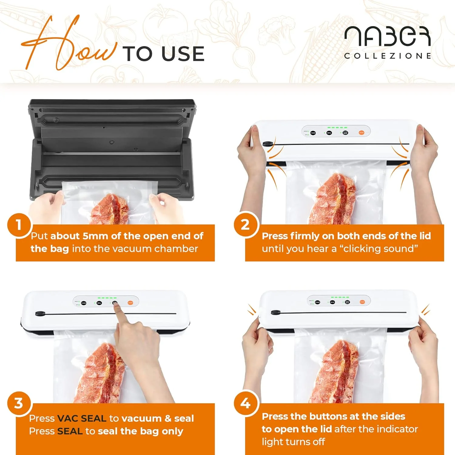 دستگاه وکیوم سیلر اتوماتیک سیستم بسته بندی مواد غذایی - حفظ مواد غذایی در خانه و تجارت با کاتر داخلی، حالت های خشک و مرطوب، شلنگ و کیسه های وکیوم رایگان، محافظ مواد غذایی تازه و بادوام دستگاه وکیوم سیلر اتوماتیک سیستم بسته بندی مواد غذایی - حفظ مواد غذایی در خانه و تجارت با کاتر داخلی، حالت های خشک و مرطوب، شلنگ و کیسه های وکیوم رایگان، محافظ مواد غذایی تازه و بادوام