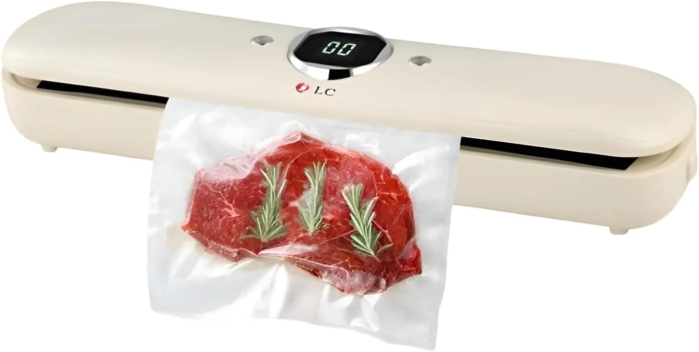 دستگاه وکیوم سیلر 120 وات با نمایشگر دیجیتال و 15 کیسه رایگان - ابزار نگهداری مواد غذایی و سو وید - مدل DLC-37454 دستگاه وکیوم سیلر 120 وات با نمایشگر دیجیتال و 15 کیسه رایگان - ابزار نگهداری مواد غذایی و سو وید - مدل DLC-37454