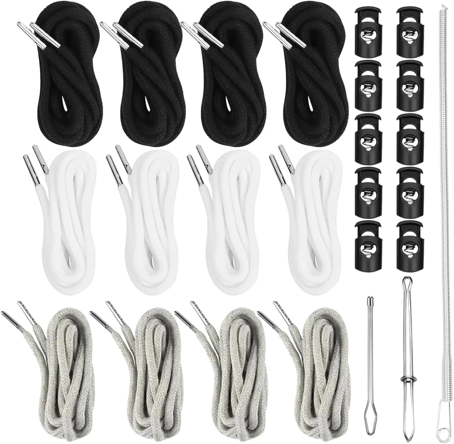 بند جایگزین، 12 عدد بند هودی ارتقا یافته با سوزن بند، بند چند منظوره با ابزار سوزن برای شلوار مردانه و زنانه