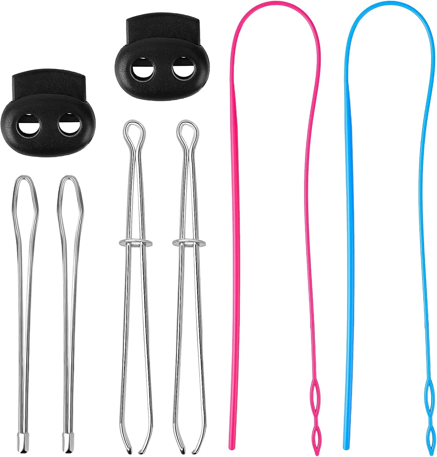 ست ابزار نخ کشی بند ناف 8 عددی، ابزار جایگزینی بند ناف پلاستیکی انعطاف پذیر، 2 عدد نخ کش فلزی، 2 عدد موچین فلزی و 2 عدد قفل بند ناف برای شلوارک و هودی ست ابزار نخ کشی بند ناف 8 عددی، ابزار جایگزینی بند ناف پلاستیکی انعطاف پذیر، 2 عدد نخ کش فلزی، 2 عدد موچین فلزی و 2 عدد قفل بند ناف برای شلوارک و هودی