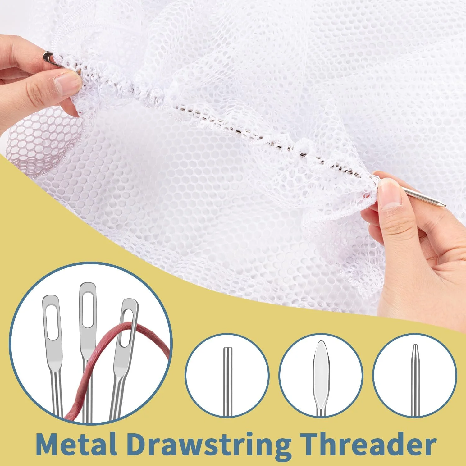 ۱۲ عدد ابزار نخ کش بند ناف، ابزار نخ کش انعطاف پذیر، ابزار نخ کش فلزی، موچین فلزی، قلاب های برگرداننده حلقه، برای نیازهای نخ کشی بند ناف لباس شلوار کیف