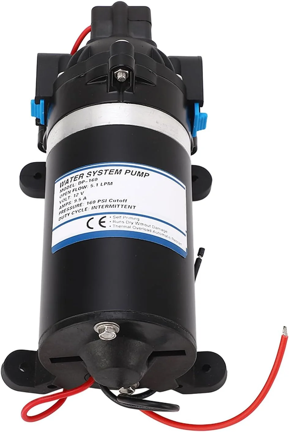 پمپ دیافراگمی فشار قوی 160psi، پمپ فشار، DC12V، ارتفاع 3 متر، 5.1 لیتر در دقیقه