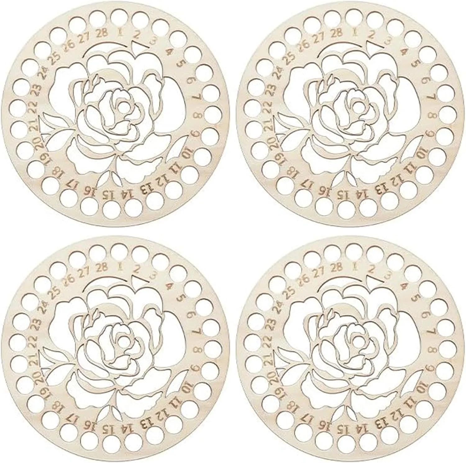 مجموعه ۴ عددی نظم دهنده نخ گلدوزی چوبی شماره دار مجموعه ۴ عددی نظم دهنده نخ گلدوزی چوبی شماره دار