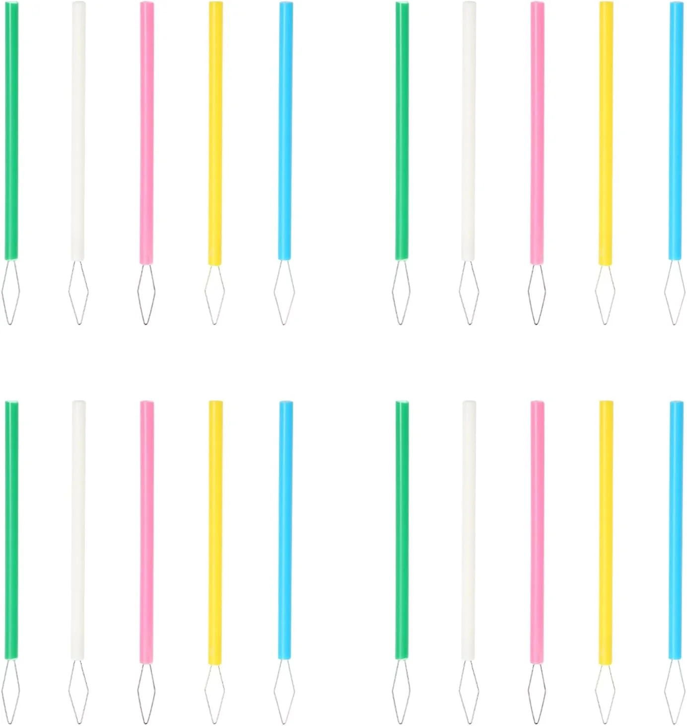 نخکش سوزن رنگارنگ ABS استوانهای لوازم جانبی خیاطی برای ابزار بافندگی و خیاطی 20 عددی نخکش سوزن رنگارنگ ABS استوانهای لوازم جانبی خیاطی برای ابزار بافندگی و خیاطی 20 عددی