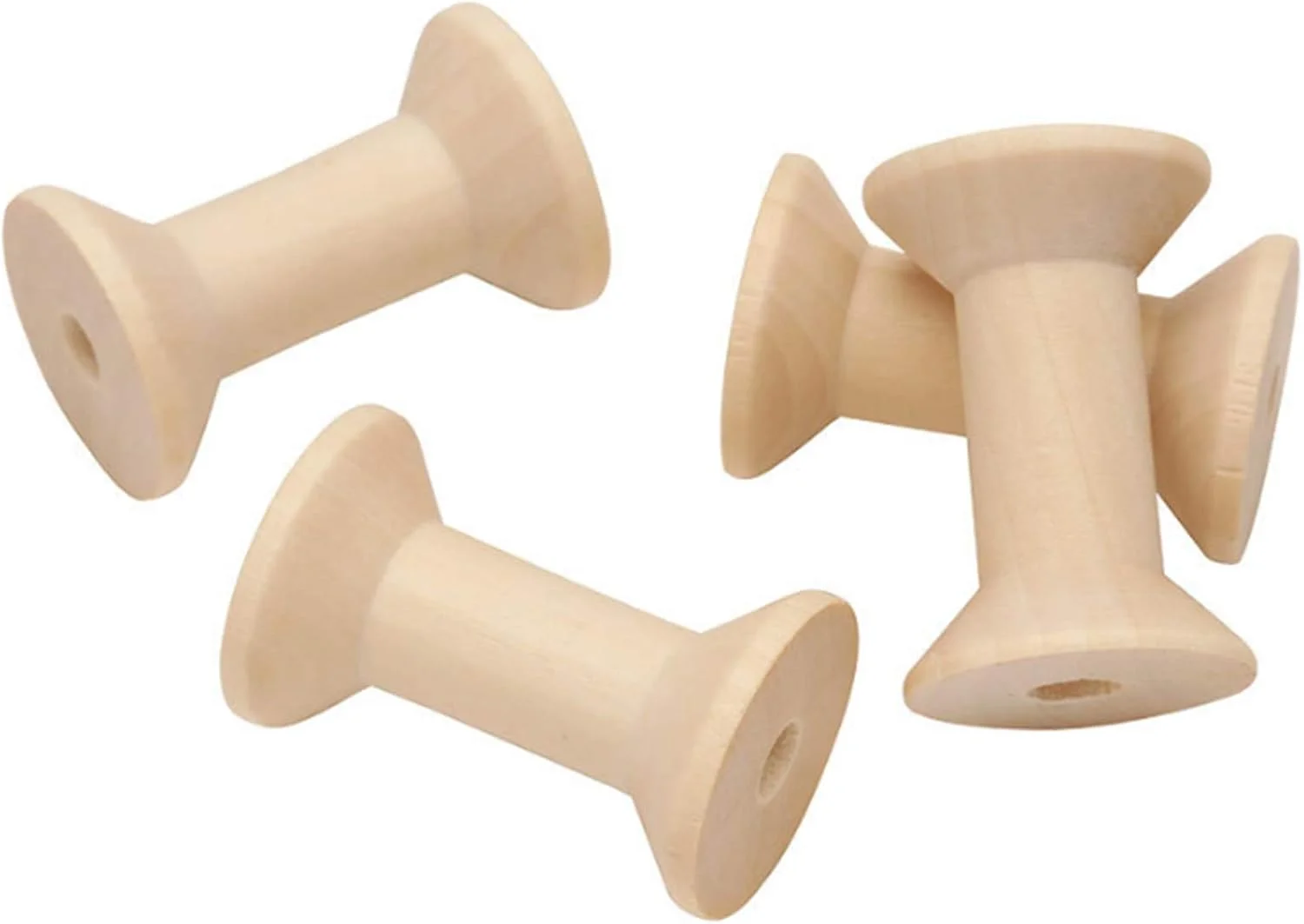 24 عدد قرقره نخ چوبی خالی، ماسوره های بافندگی سیم چوبی بزرگ ناتمام برای هنرهای دستی و رول سیم 24 عدد قرقره نخ چوبی خالی، ماسوره های بافندگی سیم چوبی بزرگ ناتمام برای هنرهای دستی و رول سیم