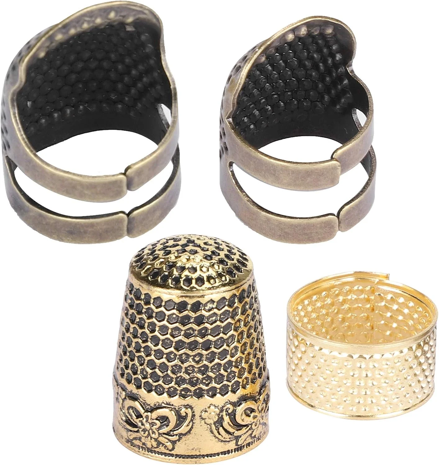 مجموعه انگشتانه خیاطی Tnfeeon، انگشتانه نوک انگشتی قابل تنظیم، کوچک، زیبا و کاربردی، مناسب گلدوزی و خیاطی مجموعه انگشتانه خیاطی Tnfeeon، انگشتانه نوک انگشتی قابل تنظیم، کوچک، زیبا و کاربردی، مناسب گلدوزی و خیاطی