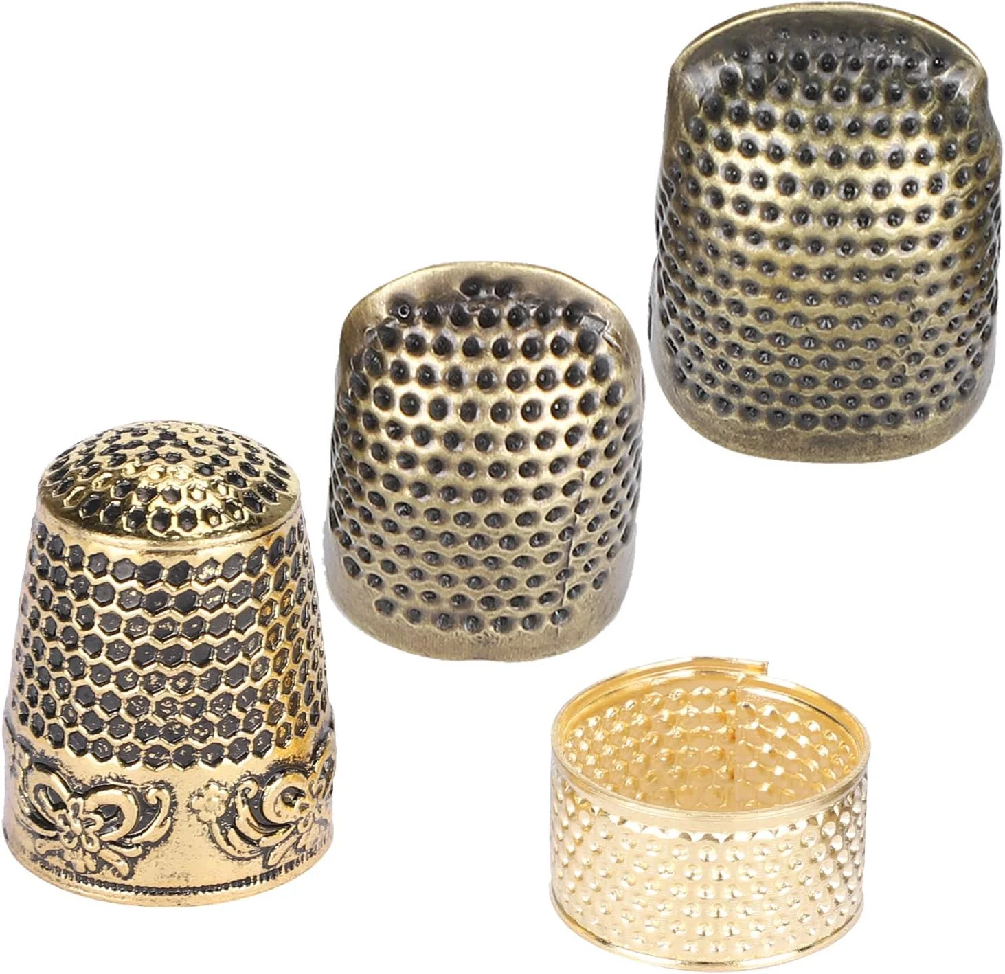 مجموعه انگشتانه خیاطی Tnfeeon، انگشتانه نوک انگشتی قابل تنظیم، کوچک، زیبا و کاربردی، مناسب گلدوزی و خیاطی