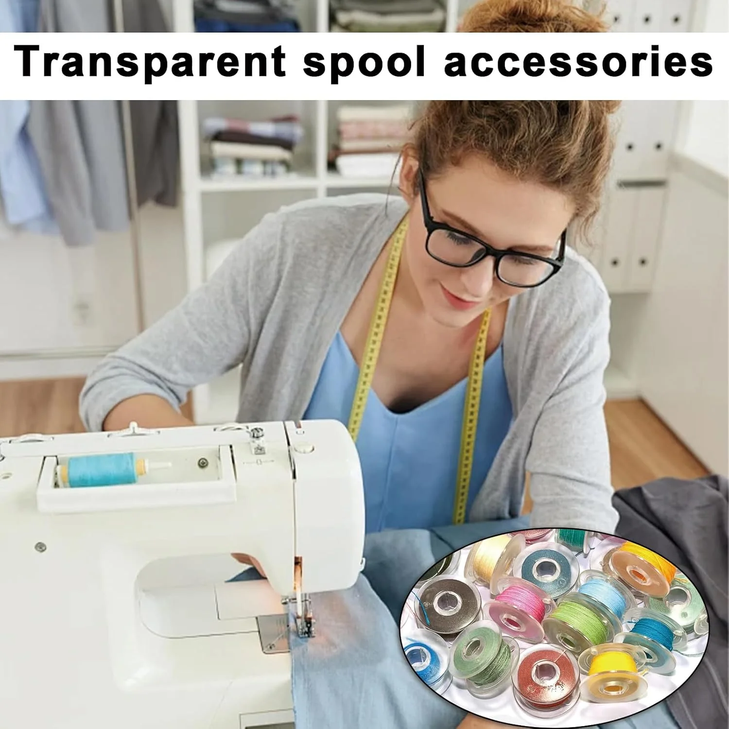 ماسوره چرخ خیاطی | هومیلادی 20 عدد ماسوره شفاف | ماسوره چرخ خیاطی خانگی شفاف برای ابزار لوازم جانبی خیاطی خانگی سازگار با چرخ خیاطی ژانومه