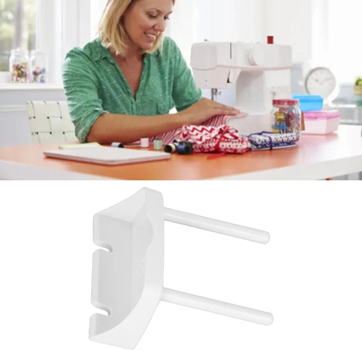 نگهدارنده نخ 2 قرقره ای Cryfokt، پایه نخ 2 قرقره ای پلاستیکی برای 1512 نگهدارنده نخ 2 قرقره ای Cryfokt، پایه نخ 2 قرقره ای پلاستیکی برای 1512